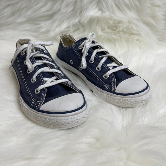 Converse | Shoes | Converse Chuck Taylor Low Top Youths 2 Blue All Star  Sneakers Lace Up 25 Cm | Poshmark